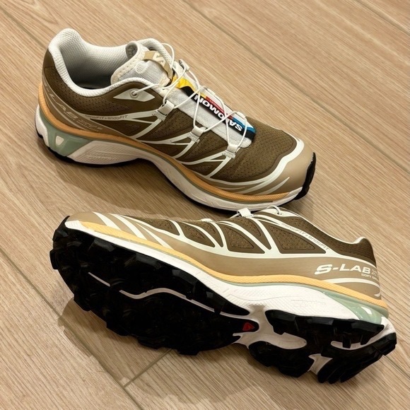 Salomon XT-6 Unisex Sneakers - Size W7 - Coyote Brown / Safari - Picture 3 of 4